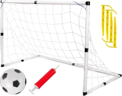 Duża dziecięca bramka piłkarska z siatką, piłką i pompką