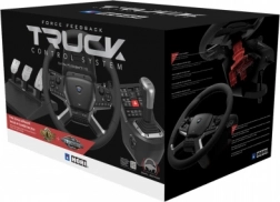 Hori Force Feedback Truck Control System na PC – realistyczna kierownica ciężarówki z drążkiem zmiany biegów i pedałami