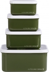 Zestaw czterech pojemników śniadaniowych A Little Lovely Company – Krokodyl