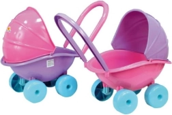 Głęboki plastikowy wózek dla lalek w różnych kolorach