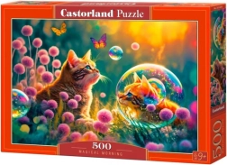 Puzzle 500 elementów Magical Morning z kotami
