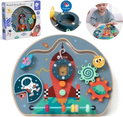 Drewniana tablica manipulacyjna rakieta 6w1 – CLASSIC WORLD