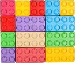 klocki budowlane kolorowe Junior 60 szt. MARIOINEX