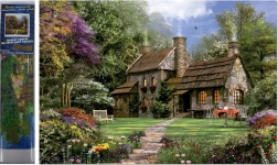 Malowanie diamentowe domek 30 × 40 cm