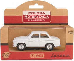 model jezdny PRL Syrena 104 biały 1:43 die-cast