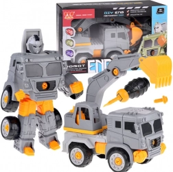 Super samochód-robot konstrukcyjny 2w1 – Koparka