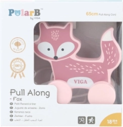 Drewniana zabawka do ciągnięcia lis VIGA