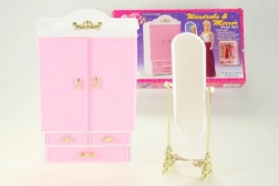 Szafa i lustro dla lalek Gloria