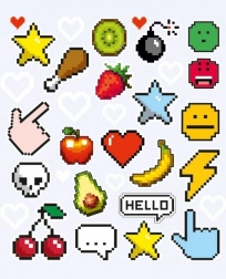 Łatki Pixele mały arkusz