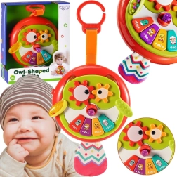 Interaktywna zabawka muzyczna sowa WOOPIE BABY z szeleszczącym ogonkiem
