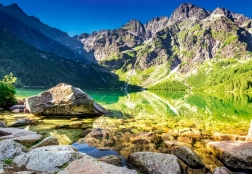 Puzzle 1500 elementów Morskie Oko – wschód słońca, Tatry