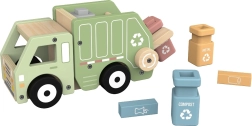 2Kids Toys drewniana śmieciarka do recyklingu z pojemnikami