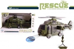 wojskowy śmigłowiec ratunkowy ze światłem i dźwiękiem 1:16