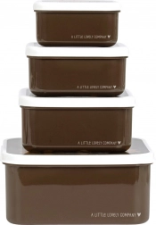 Zestaw czterech pojemników śniadaniowych A Little Lovely Company – Niedźwiedzie