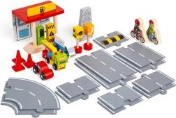 Drewniany zestaw drogowy dla dzieci