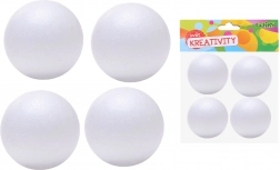 Dekoracyjne kule styropianowe 7 cm, 4 szt.