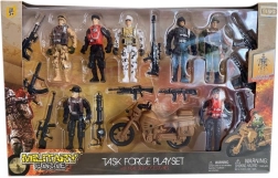 Duży zestaw żołnierzyków z motocyklem STARX