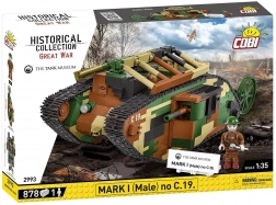 Klocki COBI czołg Mark I (Male) – 878 elementów