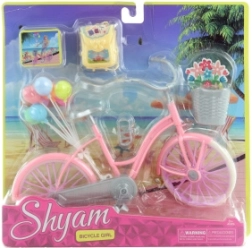 Rowerek dla lalek z akcesoriami