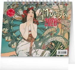 Biurkowy kalendarz Alfons Mucha 2026