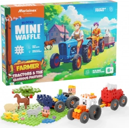 Klocki konstrukcyjne Mini Waffle Farmer – traktory i łąka 110 szt. Marioinex