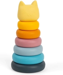 Silikonowa zabawka do układania w kształcie kota