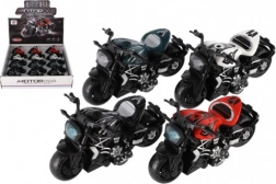 Mini motorka metal/plast na wsteczne naciąganie - 4 kolory