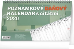 Kalendarz biurkowy Notique Notatkowy Podatkowy z Cytatami 2026