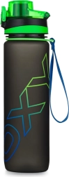 Butelka na wodę z tritanu OXY Life 1 l – czarno‑zielona