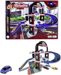 Majorette miejska garaż z okazji 60. rocznicy, 3‑poziomowy kompleks parkingowy z samochodem Renault 1:64