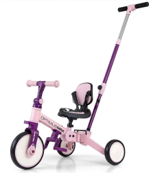 Dziecięcy trójkołowiec 5w1 MILLY MALLY Optimus Max, różowy