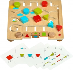 Drewniany labirynt z kształtami geometrycznymi i wzorami LUCY & LEO