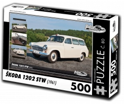 Puzzle RETRO-AUTA Škoda 1202 STW ambulans (1961) – 500 elementów