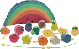 Drewniane koraliki do przewlekania owoce i warzywa