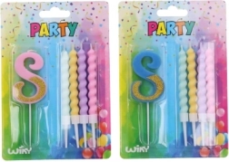 Imprezowa świeczka cyfra 8 z 4 świeczkami