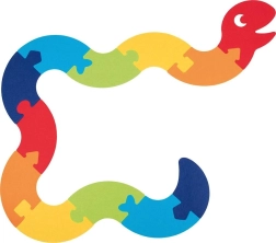 Podłogowe konturowe puzzle Wąż XXL