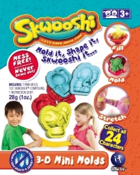 Skwooshi kolekcjonerskie saszetki z masą plastyczną i mini foremką 3D