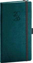 Kieszonkowy kalendarz Aprint Top w kolorze naftowym z uchwytem na długopis