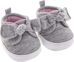 Buciki dla lalki – szare tenisówki z kokardką