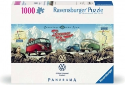 RAVENSBURGER panoramiczne puzzle przez Alpy z VW, 1000 elementów