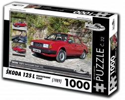 Puzzle Retro-auta Škoda 125 L kierownica po prawej (1989) – 1000 elementów