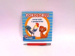 Pokoloruj zwierzaki z podwórka – kolorowanki z naklejkami