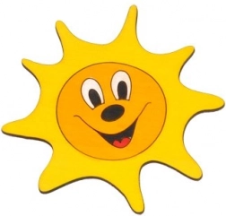 Drewniana uchwytka meblowa Słoneczko