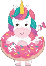 Puzzle Kolorowy Jednorożec z Zapachem 48 elementów