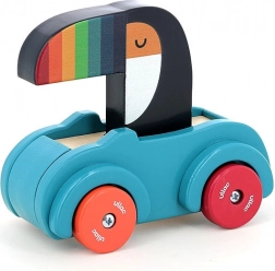 Vilac Drewniany samochodzik Tukan z klaksonem