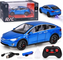 Samochód RC Tesla Model X w skali 1:22 ze światłami LED i efektem mgły