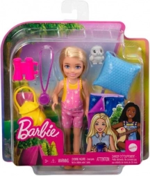 Barbie Chelsea zestaw kempingowy ze śpiworem