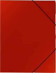 Plastowa teczka z gumką A4, czerwona