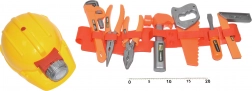 Narzędzia na pasie z helmem świecącym - zestaw
