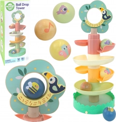 Drewniana spiralna kulodrom WOOPIE GREEN 6 elementów